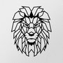 Wallity Lion Metal Decor Negro